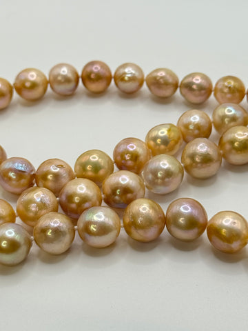 32” CHAMPAGNE APRICOT EDISON PEARL NECKLACE