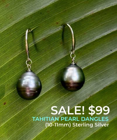 TAHITIAN PEARL DANGLES (10-11mm)