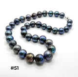 20 INCH BLACK EDISON PEARL NECKLACE (9-16mm)