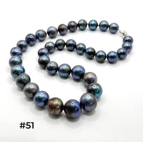 20 INCH BLACK EDISON PEARL NECKLACE (9-16mm)