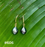 TAHITIAN PEARL GOLD DANGLES (9-10mm)