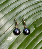 TAHITIAN PEARL DANGLE EARRINGS (9-10mm)