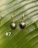 TAHITIAN PEARL DANGLE EARRINGS (9-10mm)