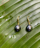TAHITIAN PEARL DANGLE EARRINGS (9-10mm)