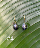 TAHITIAN PEARL DANGLE EARRINGS (9-10mm)