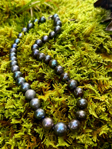 25 INCH BLACK EDISON PEARL NECKLACE (9-14mm)