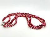 SALE! (4mm) Red Pearl Necklace 18”