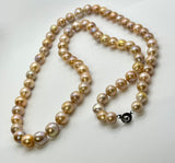 32” CHAMPAGNE APRICOT EDISON PEARL NECKLACE
