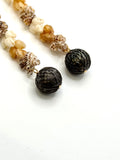 DELUXE NIIHAU SHELLS + CARVED TAHITIAN PEARL (3”)