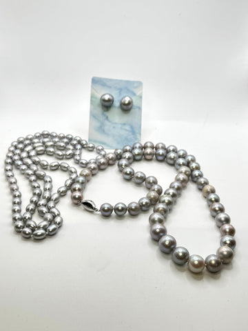 SALE! Silver Pearl Necklace Bundle