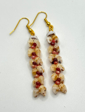 NIIHAU SHELL HELECONIA STYLE EARRINGS