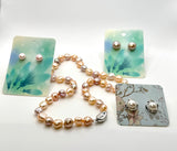 SALE! (8-9mm) Baroque Pastel Pearl Necklace 17.5” Bundle