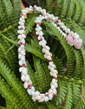 NIIHAU ROSELANI NECKLACE + EARRING SET (20”)