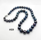 20 INCH BLACK EDISON PEARL NECKLACE (9-16mm)