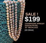 32” CHAMPAGNE APRICOT EDISON PEARL NECKLACE